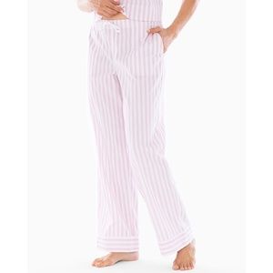 Soma Cool Nights Pink & White Stripe Pajama Pants